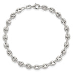 Sterling Silver Polished 4.8mm Puffed Mariner/Anchor Link 7.5 Inch Bracelet