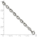 Sterling Silver Polished 4.8mm Puffed Mariner/Anchor Link 7.5 Inch Bracelet