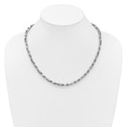 Sterling Silver Rhodium-plated Polished 5.5mm Figaro Rope Chain 20 inch Necklace