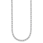 Sterling Silver Rhodium-plated Polished and Twisted Paperclip Link 16 Inch with 2 Inch Extension Necklace