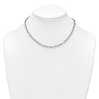 Twisted Paperclip Link Chain Necklace in Sterling Silver, 16 Inch - Sophia Jewelers