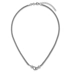 Sterling Silver Rhodium-plated Polished Beads Double Strand Mesh 16 inch with 2 inch Extender Necklace