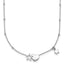 Sterling Silver Rhodium-plated Polished Heart and Stars 16 inch with 2 inch Extender Necklace