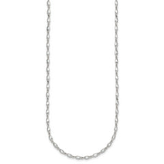 Sterling Silver Polished Oval Bezel CZ 16 Inch with 2 Inch Extension Necklace