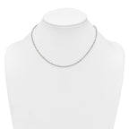 Sterling Silver Polished Oval Bezel CZ 16 Inch with 2 Inch Extension Necklace