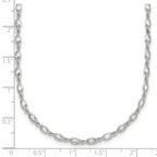Sterling Silver Polished Oval Bezel CZ 16 Inch with 2 Inch Extension Necklace