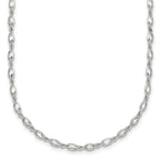 Sterling Silver Polished Oval Bezel CZ 16 Inch with 2 Inch Extension Necklace