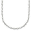 Sterling Silver Polished Oval Bezel CZ 16 Inch with 2 Inch Extension Necklace