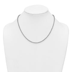 Sterling Silver Rhodium-plated CZ 18 inch Tennis Necklace