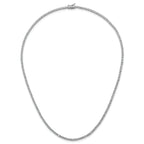 Sterling Silver Rhodium-plated CZ 18 inch Tennis Necklace