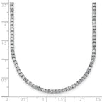 Sterling Silver Rhodium-plated CZ 18 inch Tennis Necklace