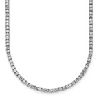 Sterling Silver Rhodium-plated CZ 18 inch Tennis Necklace