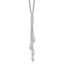 Sterling Silver Polished and Beaded Multi-strand 16.5 inch with 1.25 inch Extension Lariat Necklace
