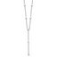 Sterling Silver Polished Cube Bead 16 inch Lariat Necklace