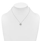 Sterling Silver Polished and Grooved CZ Fish 16 Inch with 2 Inch Extension Necklace
