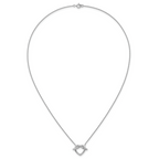 Sterling Silver Rhodium-plated Polished Knot Heart 17.75 Inch Necklace