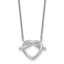 Sterling Silver Rhodium-plated Polished Knot Heart 17.75 Inch Necklace