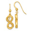 Sterling Silver Gold-tone Polished and Textured Infinity Dangle Shepherd Hook Earrings