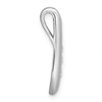 Sterling Silver Rhodium-plated Polished Fancy CZ Kite-shaped Chain Slide Pendant