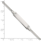 Sterling Silver Polished Curb Link Childrens 6.25 Inch ID Bracelet