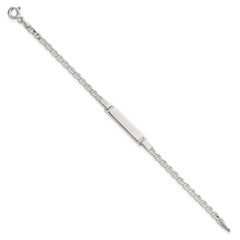 Sterling Silver Polished Anchor Link Childrens 6 Inch ID Bracelet