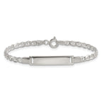 Sterling Silver Polished Anchor Link Childrens 6 Inch ID Bracelet
