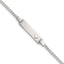 Sterling Silver Polished Raised Heart Curb Link Childrens 5.5 inch with 0.5 inch Extension ID Bracelet