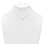 Sterling Silver Rose-tone Polished Heart Childrens 14 inch Necklace
