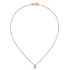 Sterling Silver Rose-tone Polished Heart Childrens 14 inch Necklace