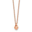 Sterling Silver Rose-tone Polished Heart Childrens 14 inch Necklace