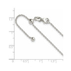 Adjustable Cable Chain in Sterling Silver, 1.50mm, 24 Inch - Sophia Jewelers