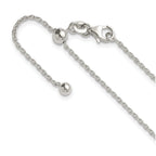 Adjustable Cable Chain in Sterling Silver, 1.50mm, 24 Inch - Sophia Jewelers