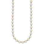 Sterling Silver Rhodium-plated 6-7mm White Round Freshwater Cultured Pearl 16 inch with 2 inch Extension Necklace