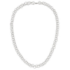 Sterling Silver Fancy Link Necklace
