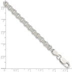 Sterling Silver 4.8mm Fancy Link Bracelet