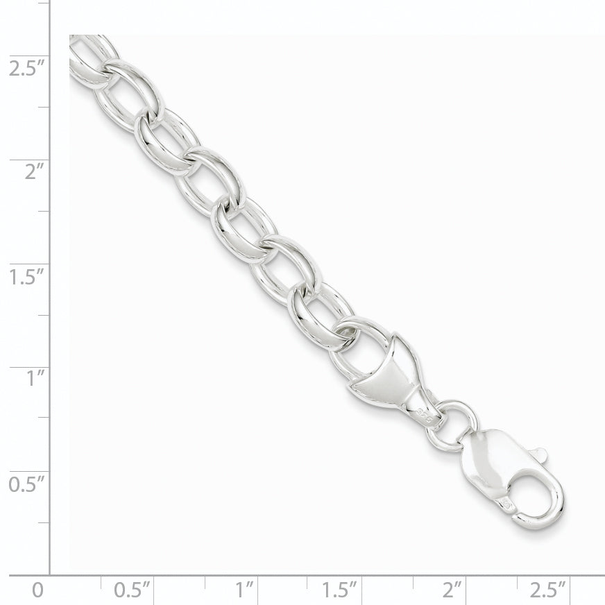 Sterling Silver 8.5inch Fancy Link Bracelet