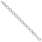 Sterling Silver 8.5inch Fancy Link Bracelet