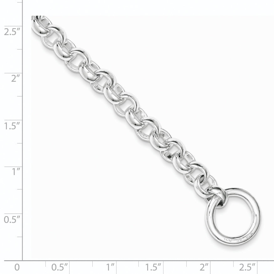 Sterling Silver 8.5inch Fancy Link Bracelet