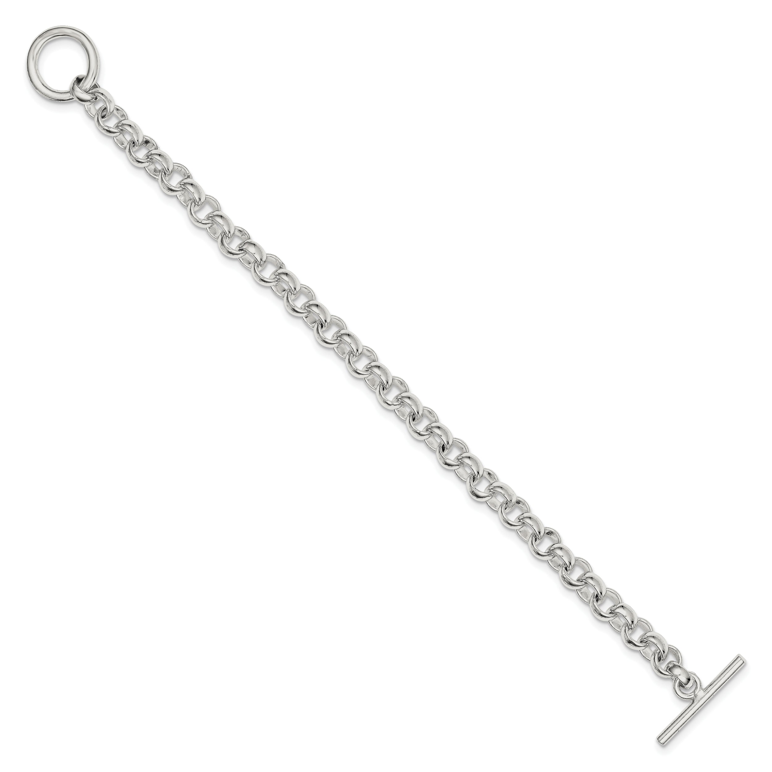 Sterling Silver 8.5inch Fancy Link Bracelet