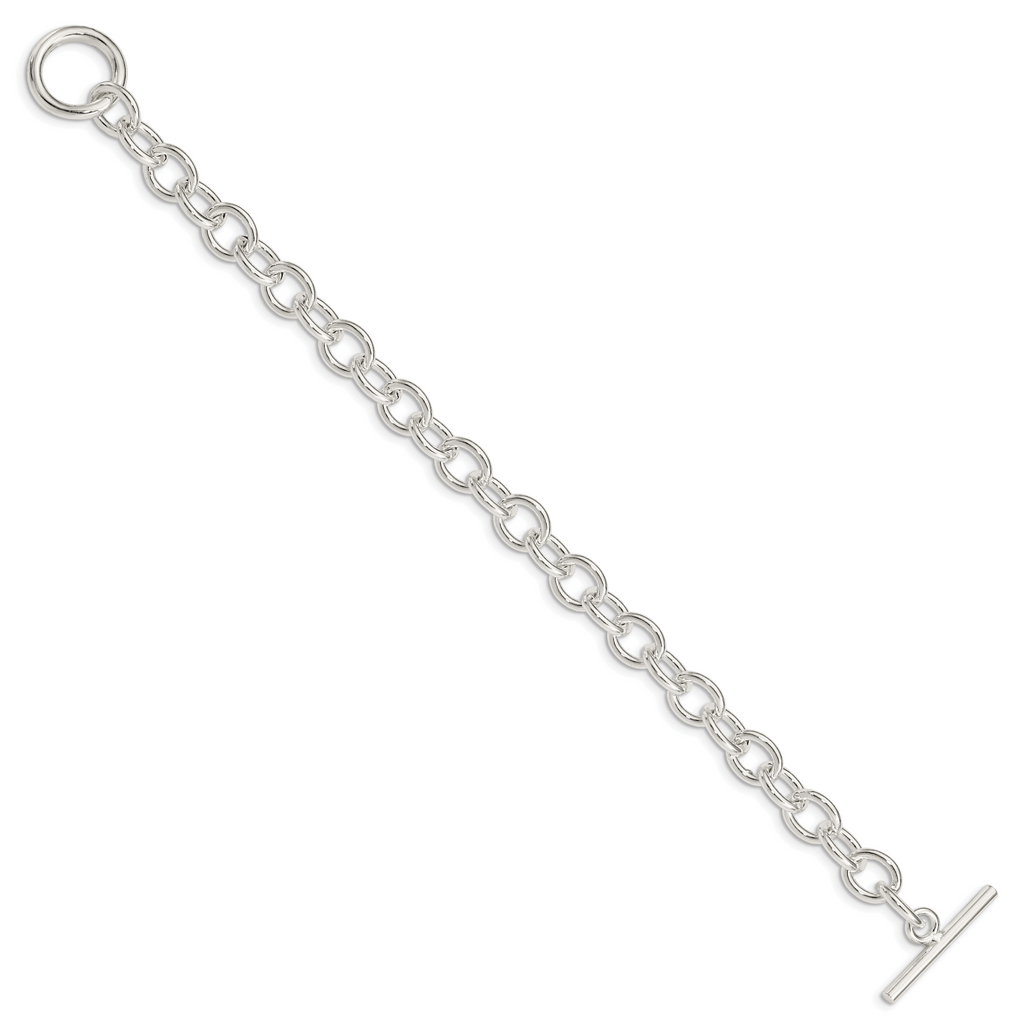 Sterling Silver 7.5inch Fancy Link Bracelet