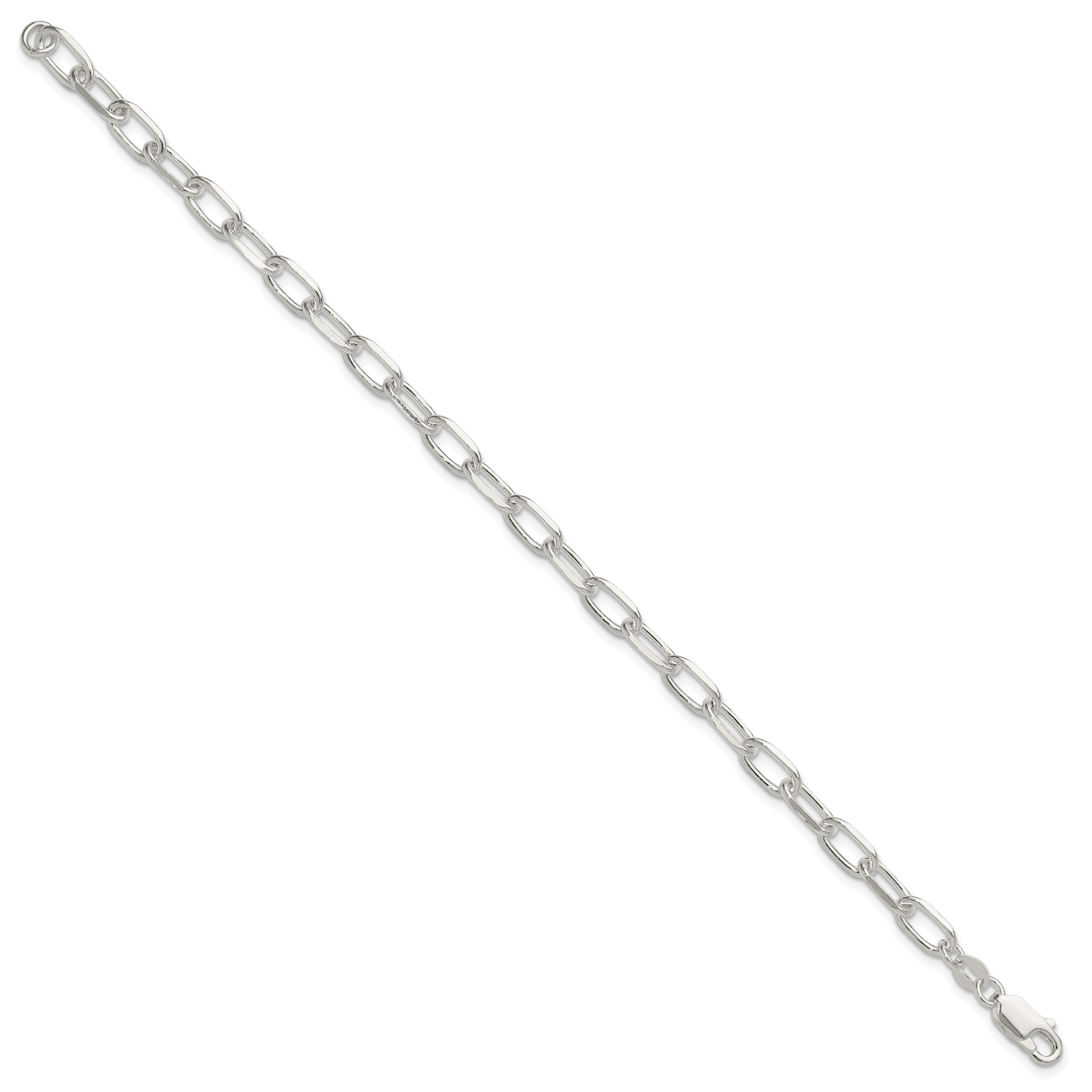Women's Sterling Silver Link Chain Bracelet 5mm Secondary image