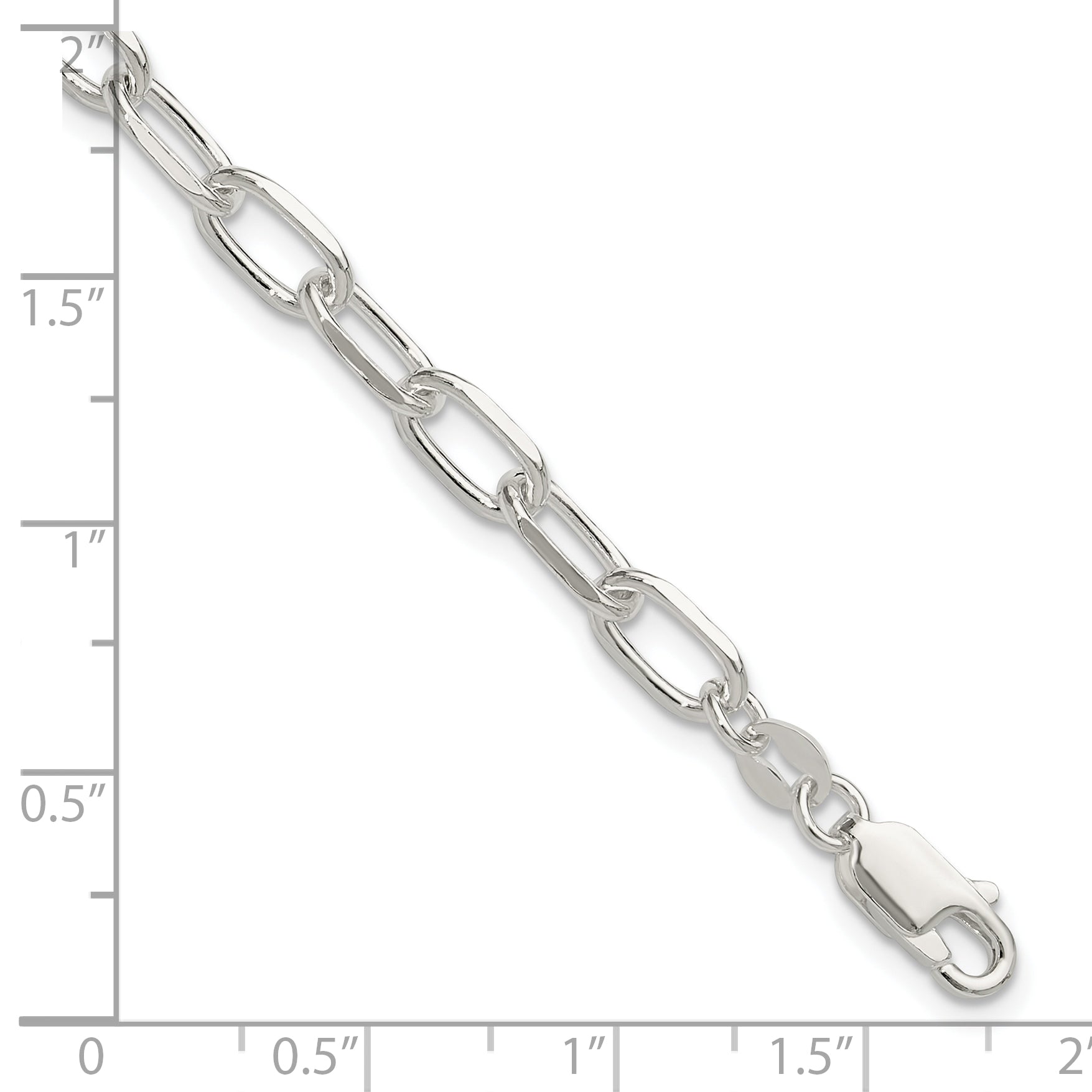 Women's Sterling Silver Link Chain Bracelet 5mm