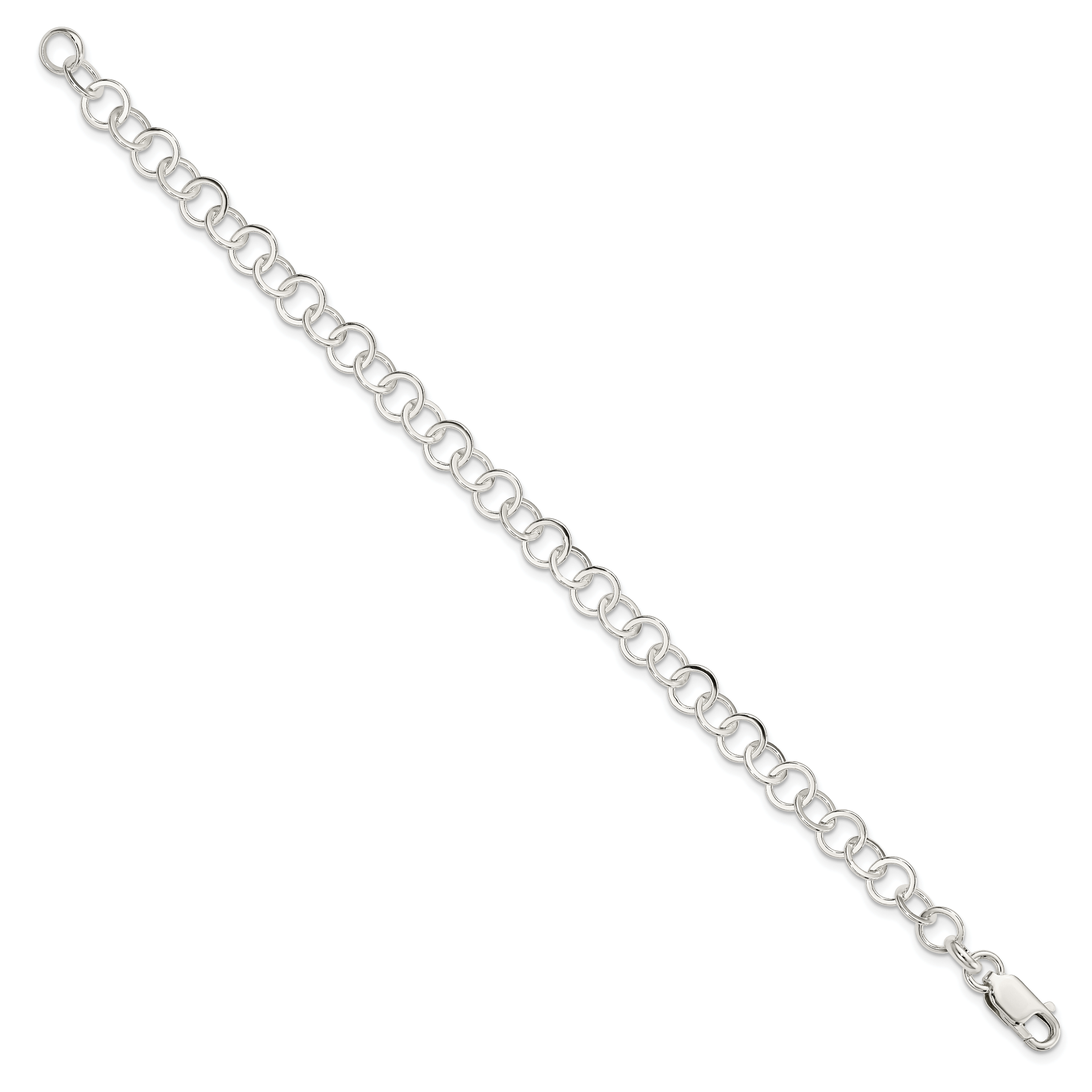 Sterling Silver 7.5inch Fancy Link Bracelet Secondary image
