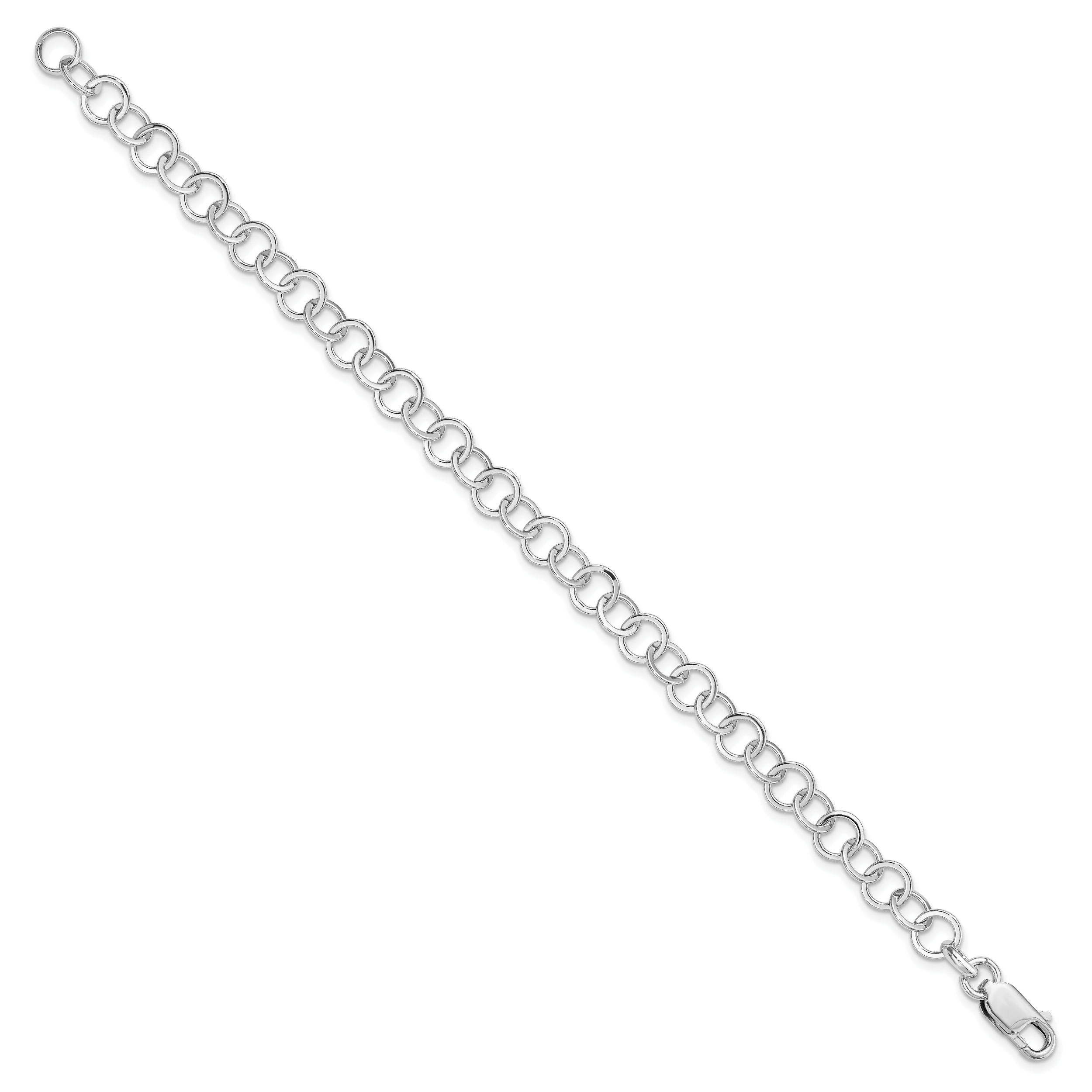 Women's Sterling Silver Rhodium-Plated Charm Bracelet Secondary image