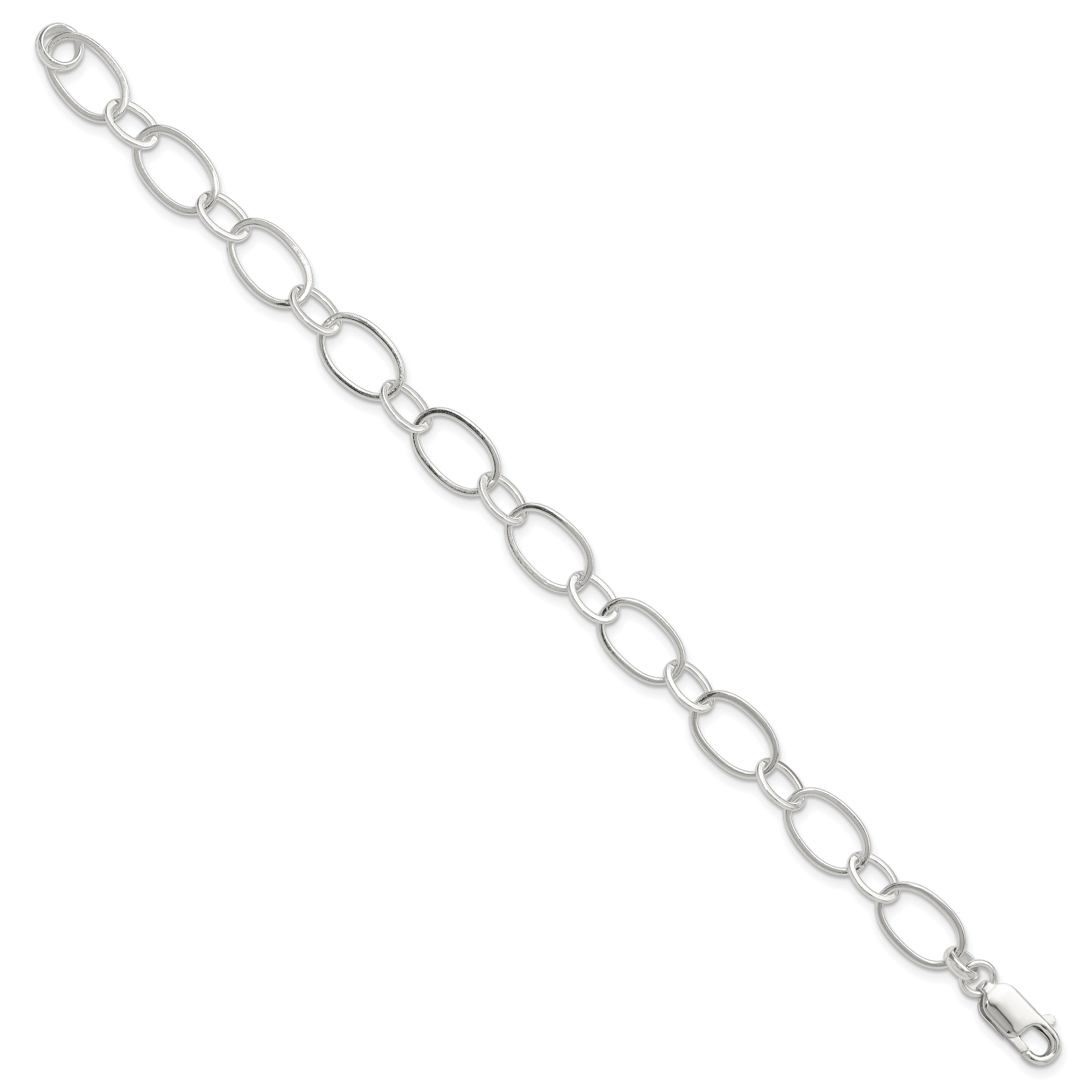 Sterling Silver 7.5inch Fancy Link Bracelet Secondary image