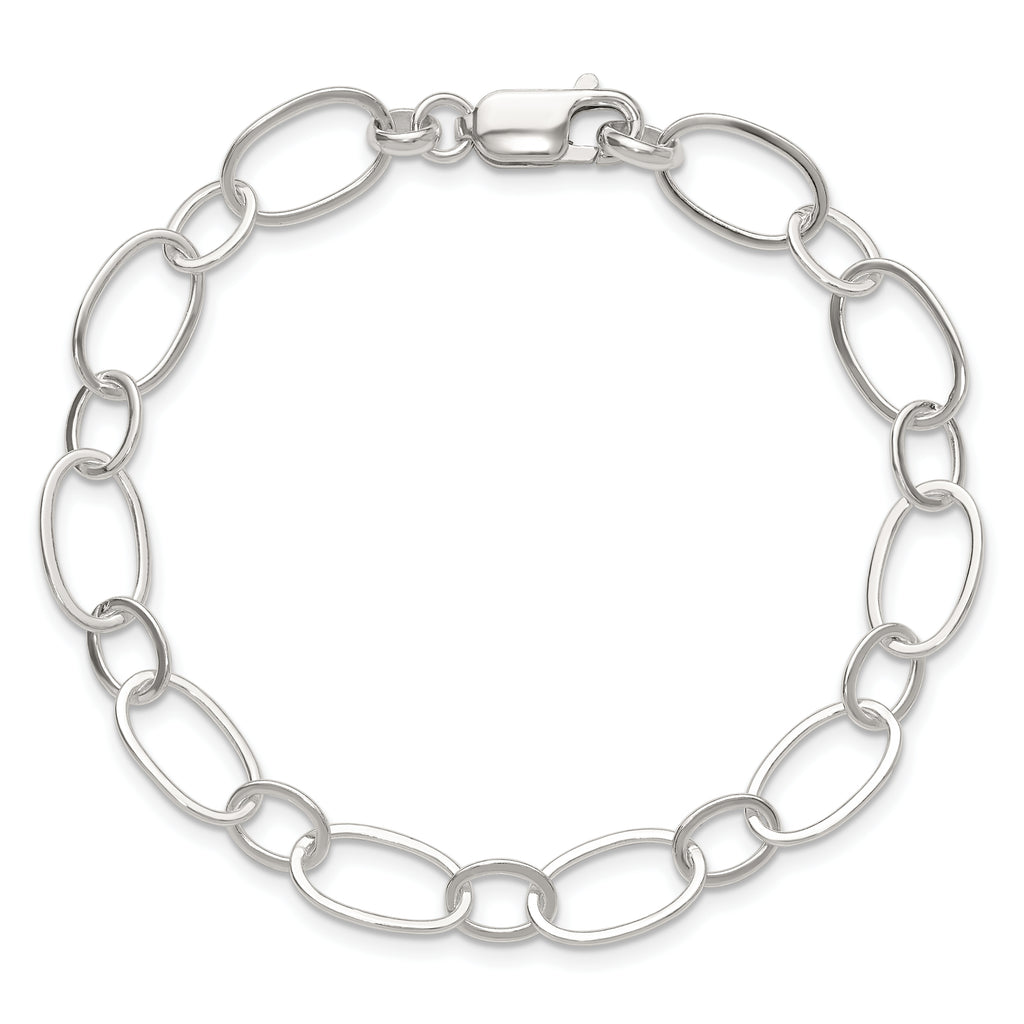 Sterling Silver 7.5inch Fancy Link Bracelet