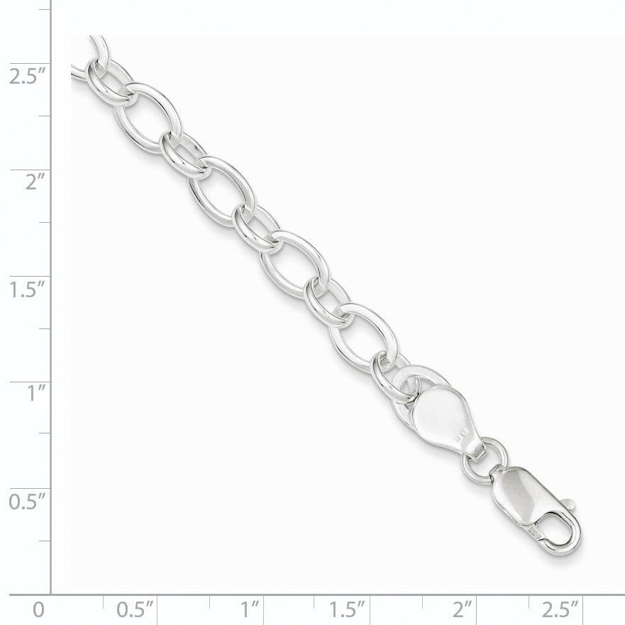 Sterling Silver 8.5inch Fancy Link Bracelet