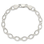 Women's Sterling Silver Link Chain Bracelet 7mm