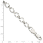 Women's Sterling Silver Link Chain Bracelet 7mm