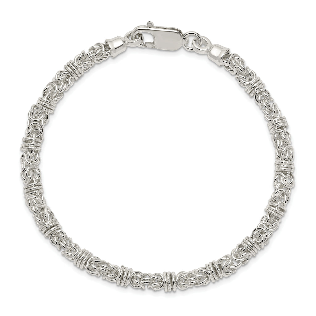 Sterling Silver Polished Fancy Link Bracelet